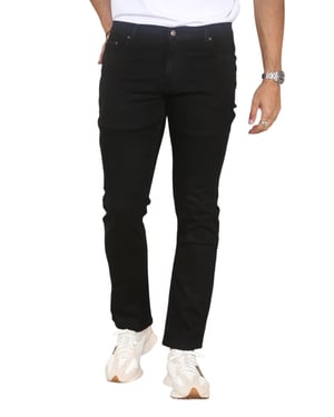MYT Mens Straight Leg Jeans Hyper Stretch Denim in Black