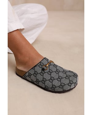 Wheres That From Womens 'Dublin' Open Back Slip On Loafer With Gold Detail