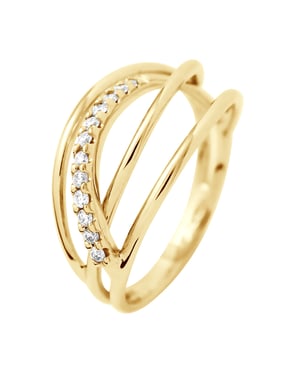 Diamond Ring 0,180 Cts luxe sieraden Yellow Gold