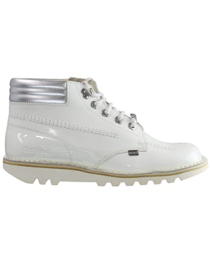 Kickers Throwback Enkellaarsjes Dames Wit