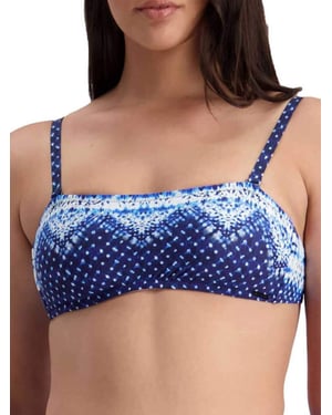 Pop Indigo Tie Back Bandeau Tie Dye