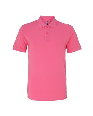 Asquith & Fox Mens Plain Short Sleeve Polo Shirt (Pink Carnation)