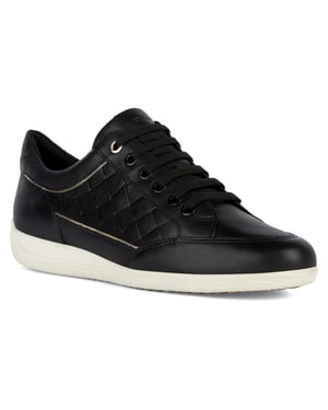 Geox D MYRIA Imitatieleer Dames Zwarte Sneakers