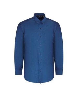 Aquascutum Texturerad långärmad mörkblå skjorta