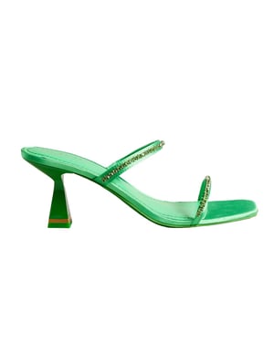 Ted Baker Rinita Diamante Womens Green Heeled Sandals