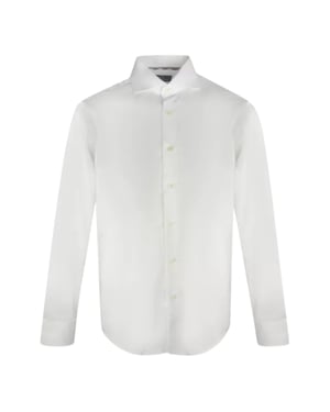 Aquascutum enfärgad långärmad vit skjorta