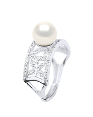 Ring Sieraden - Echte Cultiveerde Zoetwaterparel Rond 8-9 mm