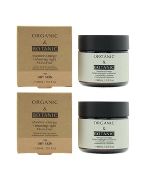 Organic & Botanic Mandarin Orange Enhancing Night Moisturiser 60ml X 2