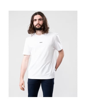 BOSS Orange TChup Heren Crewneck T-shirt met Klein Logo