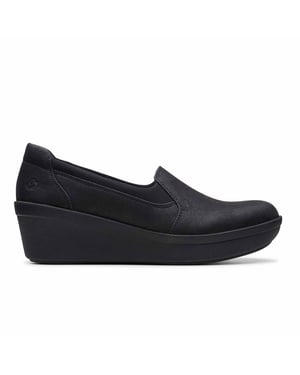 Clarks Step Rose Moon Womens Black Shoes