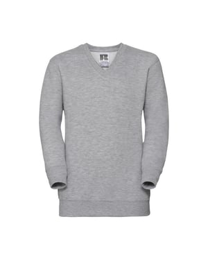 Russell Collection Childrens/Kids V Neck Sweatshirt (Light Oxford)