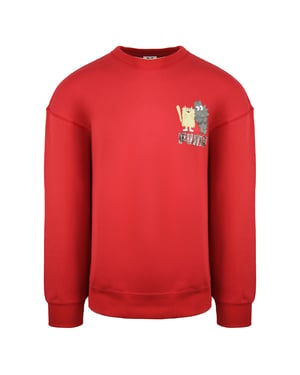 Puma x Michael Lau Long Sleeve Crew Neck Red Mens Graphic Sweatshirt 530358 22