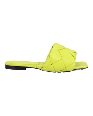 Bottega Veneta Lido Platter Sandalen geel