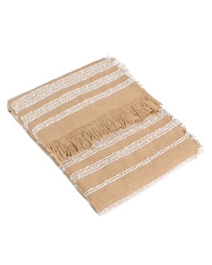 Höem Jour Boucle Yarn Woven Fringed Throw