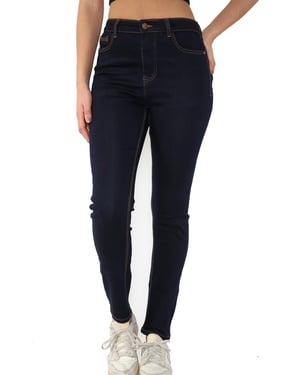 Dames Magic Shaping High Waisted Skinny Fit Jeans in Indigo Blue