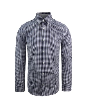 Eden Park Parijs Vichy Heren Blauw Oxford Overhemd