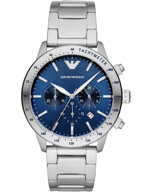 Emporio Armani Mario Mannen Horloge Zilverkleurig AR11306