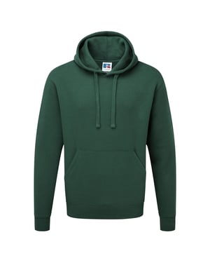 Russell Mens Authentic Hooded Sweatshirt / Hoodie (Bottle Green)