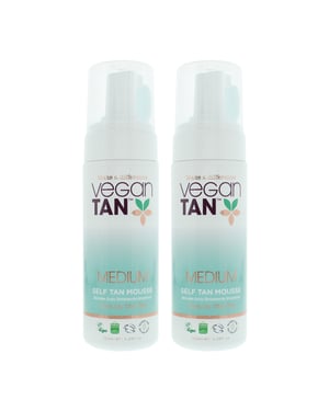 Vegan Tan Medium Self Tan Mousse 150ml x 2