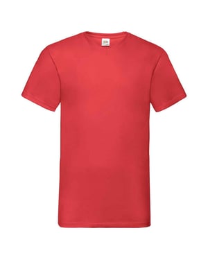 Fruit of the Loom Unisex vuxen Valueweight T-shirt med V-ringning (Röd)