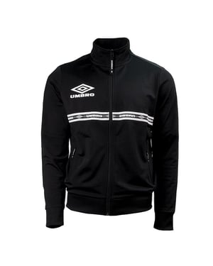 Umbro Long Sleeve Zip Up Black Mens Logo Taped Track Jacket 65805U 060