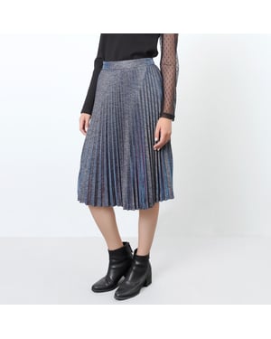 Skimrande kjol med solpleats