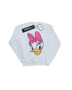Disney Dames/Dames Daisy Eend Hoofd Geschilderd Sweatshirt (Wit)