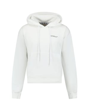 Off-White Caravaggio Crowing Design White Oversized Hoodie