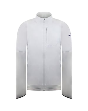 Brooks Fushion Mens White Hybrid Running Jacket