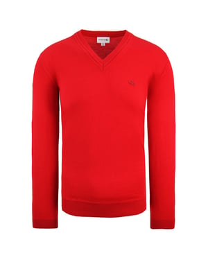 Lacoste Pure New Wool Herrtröja Röd