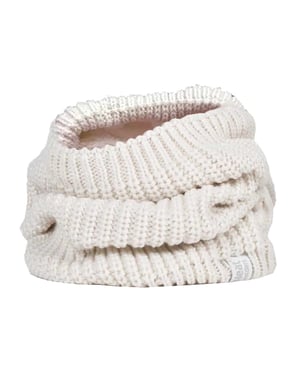 Ladies Thick Winter Warm Fleece Lined Chunky Knit Thermal Neck Warmer