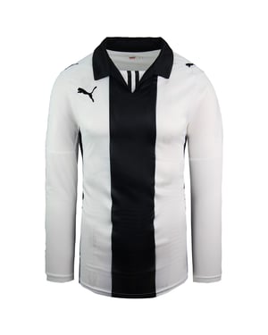 Puma PAOK FC Home Lange Mouw Wit Zwart Junior Voetbal Polo Top 737358 01