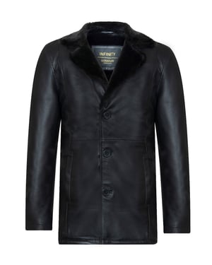 Men's Reefer Leather Blazer Jacket -Pablo