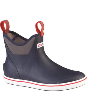 Xtratuf Enkellaars Rubber Navy/Rode Wellington Laarzen