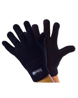 Childrens Thinsulate Gloves for Winter | THMO | Boys & Girls Knitted Thermal Full Finger Gloves for Kids - Black
