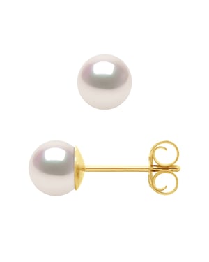 Akoya Parel Oorbellen Ronde 5-6mm 18K Yellow Gold