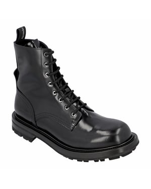 Alexander McQueen Släta läder kängor