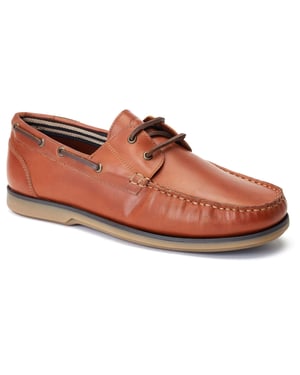 Base London Stern Leren Herenschoenen Burnt Tan