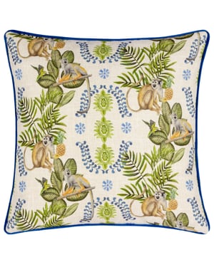 Wylder Valera Lagos Monkey Tropical Cushion Cover
