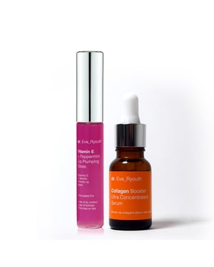 Collagen Booster Ultra Concentrated Serum 15ml + Vitamin E och Peppirment Lip Plumps 8ml
