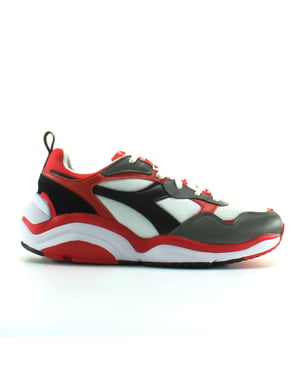 Diadora Whizz Run Heren Wit/Rood Sportschoenen