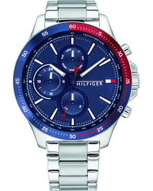 Tommy Hilfiger Bank herenhorloge Zilverkleurig 1791718