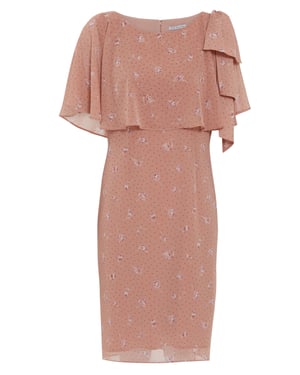 Claren Floral Spot Chiffon Dress