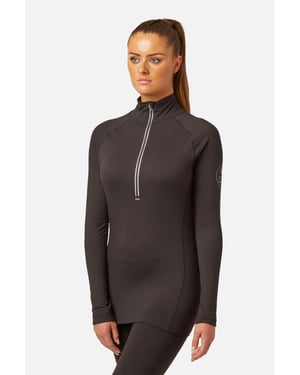 Cozy Zip Neck Baselayer Black