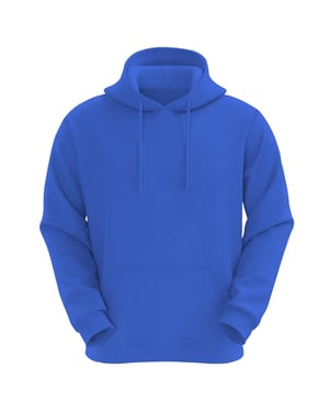 VR2 Denim Mens Plain Hoodie Long Sleeve Pullover