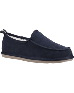 Hush Puppies Charles Suede Men's Navy Slippers