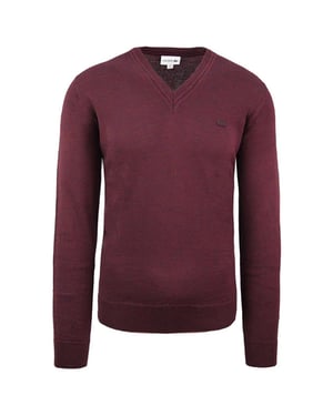 Lacoste Wool Mens Burgundy Sweater