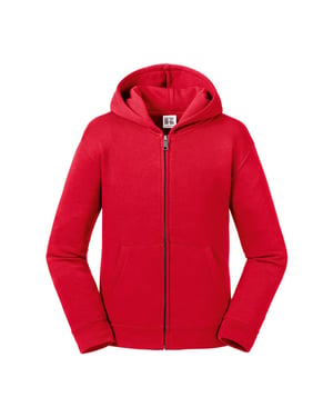 Russell Kinderen/kinderen Authentieke Zip Hooded Sweatshirt (Klassiek rood)