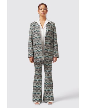 Gardenia Slim Fit Blue Cotton Trouser