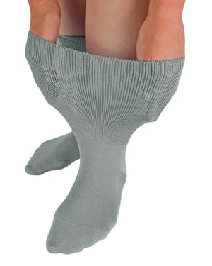 Extra Wide Bamboo Oedema Socks | Dr.Socks | Mens & Ladies | Socks for Swollen Feet Ankles Legs & Diabetics - Grey